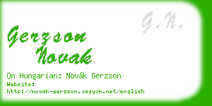 gerzson novak business card