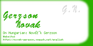 gerzson novak business card